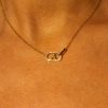 Gold Plated 18Κ Necklace - Monogram Zircon